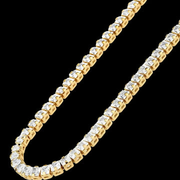 Corrente Riviera - 3mm 50cm - Banhado a Ouro 18k - 10 miléssimos