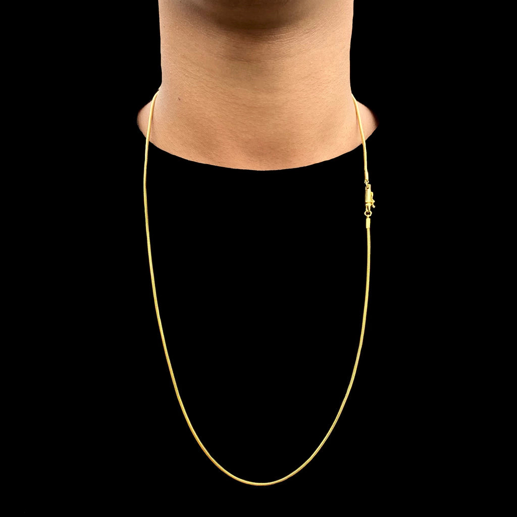 Corrente Rabo de Rato Achatada - 4mm 70cm - Banhado a Ouro 18k - 10 miléssimos