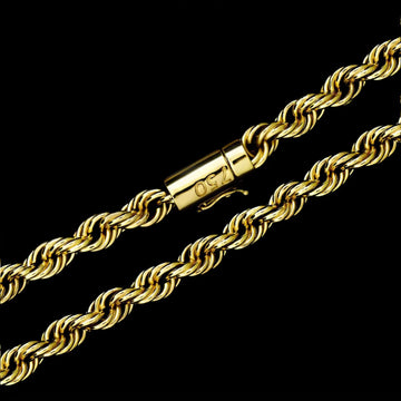 Corrente Baiana - 2,5mm 70cm - Banhado a Ouro 18k - 10 milésimos