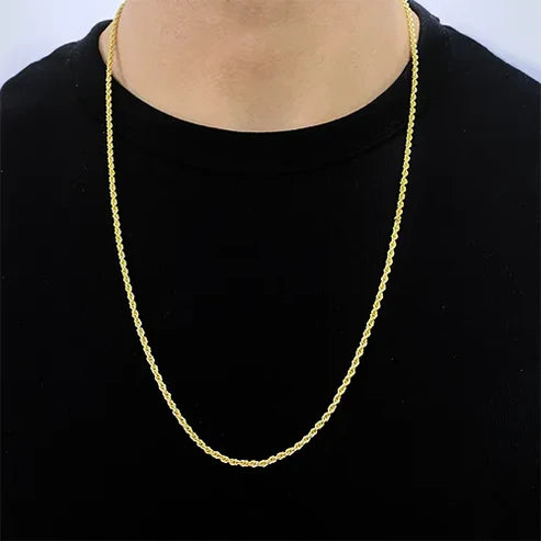 Corrente Baiana - 2,5mm 70cm - Banhado a Ouro 18k - 10 milésimos