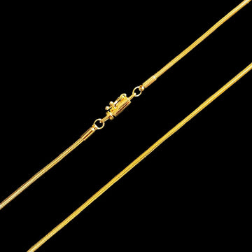 Corrente Rabo de Rato Achatada - 4mm 70cm - Banhado a Ouro 18k - 10 miléssimos