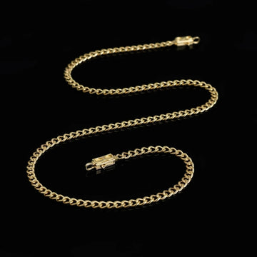 Corrente Grumet - 4mm 70cm - Banhado a Ouro 18k - 10 milésimos