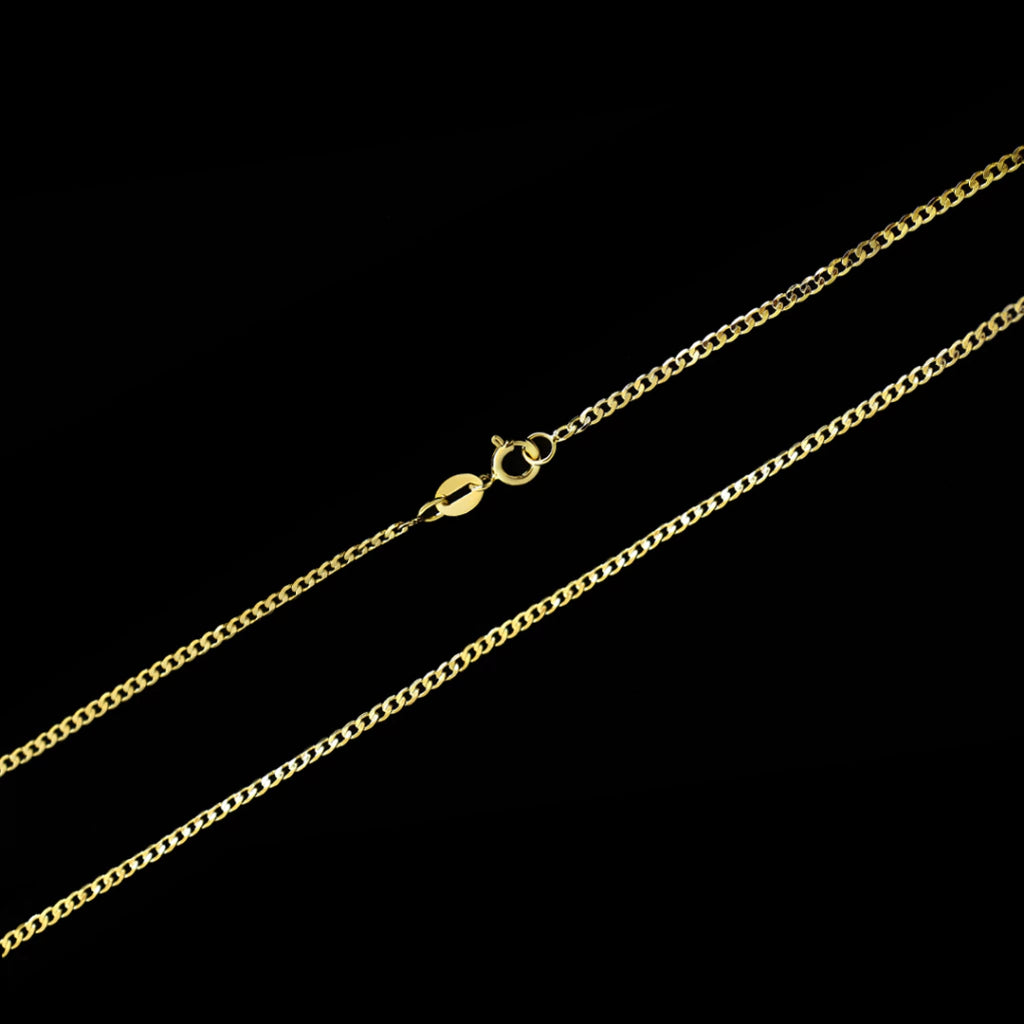 Corrente Grumet 2mm 70cm - Fecho Tradicional - Banhado a Ouro 18k - 10 miléssimos